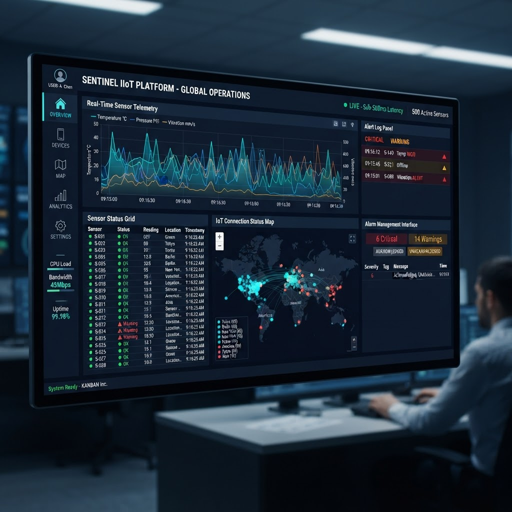 Screenshot of IoT Monitoring Platform